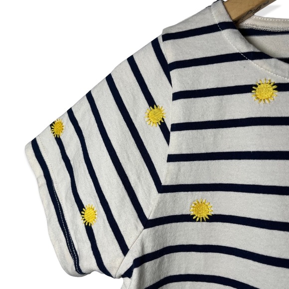 Madewell boxy crop top embroidered suns and stripes size XS - Picture 7 of 14